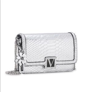 NWT Victoria’s Secret Silver Metallic Mini Bag